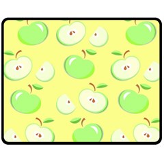 Apples Apple Pattern Vector Green Fleece Blanket (medium)  by Nexatart