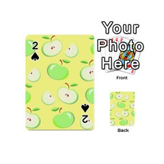 Apples Apple Pattern Vector Green Playing Cards 54 (mini)  by Nexatart