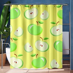 Apples Apple Pattern Vector Green Shower Curtain 60  X 72  (medium)  by Nexatart