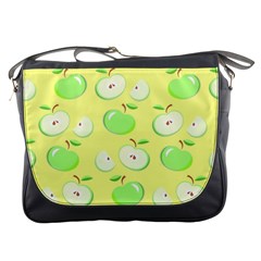 Apples Apple Pattern Vector Green Messenger Bags