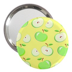 Apples Apple Pattern Vector Green 3  Handbag Mirrors