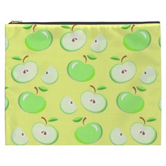 Apples Apple Pattern Vector Green Cosmetic Bag (xxxl)  by Nexatart