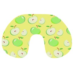 Apples Apple Pattern Vector Green Travel Neck Pillows by Nexatart