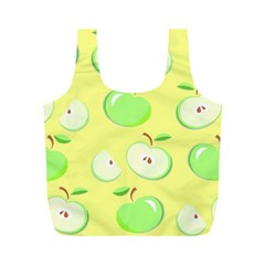 Apples Apple Pattern Vector Green Full Print Recycle Bags (m)  by Nexatart