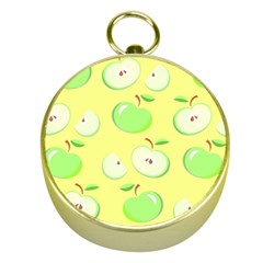 Apples Apple Pattern Vector Green Gold Compasses by Nexatart