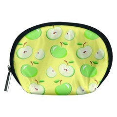 Apples Apple Pattern Vector Green Accessory Pouches (Medium) 