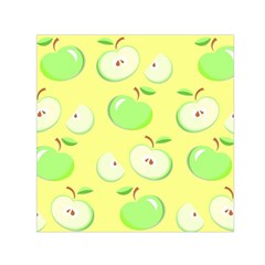 Apples Apple Pattern Vector Green Small Satin Scarf (Square)