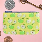 Apples Apple Pattern Vector Green Large Coin Purse Front