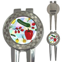 Vegetables Cucumber Tomato 3-in-1 Golf Divots by Nexatart