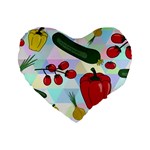 Vegetables Cucumber Tomato Standard 16  Premium Heart Shape Cushions Front