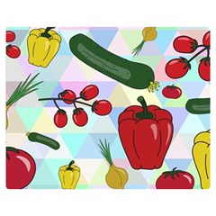 Vegetables Cucumber Tomato Double Sided Flano Blanket (medium)  by Nexatart