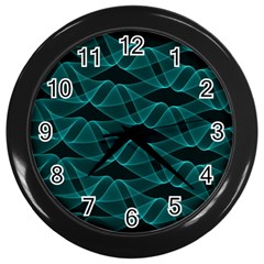 Pattern Vector Design Wall Clocks (Black)