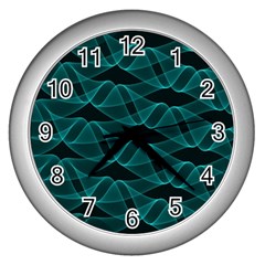 Pattern Vector Design Wall Clocks (silver)  by Nexatart