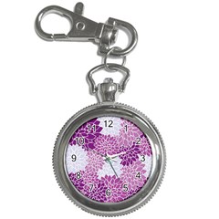 Floral Wallpaper Flowers Dahlia Key Chain Watches by Nexatart