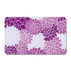 Floral Wallpaper Flowers Dahlia Magnet (rectangular) by Nexatart