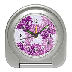 Floral Wallpaper Flowers Dahlia Travel Alarm Clocks by Nexatart