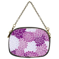 Floral Wallpaper Flowers Dahlia Chain Purses (one Side)  by Nexatart