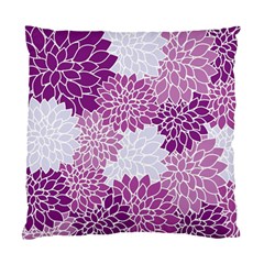 Floral Wallpaper Flowers Dahlia Standard Cushion Case (one Side) by Nexatart