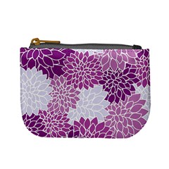 Floral Wallpaper Flowers Dahlia Mini Coin Purses by Nexatart