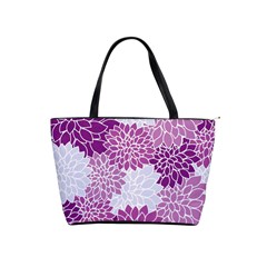 Floral Wallpaper Flowers Dahlia Shoulder Handbags