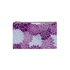 Floral Wallpaper Flowers Dahlia Cosmetic Bag (small)  by Nexatart