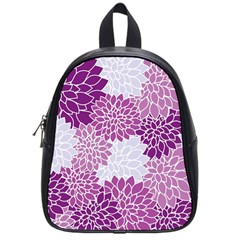 Floral Wallpaper Flowers Dahlia School Bags (small)  by Nexatart