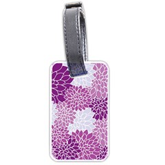 Floral Wallpaper Flowers Dahlia Luggage Tags (one Side)  by Nexatart