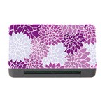 Floral Wallpaper Flowers Dahlia Memory Card Reader with CF Front