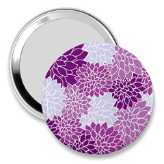 Floral Wallpaper Flowers Dahlia 3  Handbag Mirrors by Nexatart