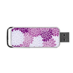 Floral Wallpaper Flowers Dahlia Portable Usb Flash (two Sides) by Nexatart