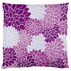 Floral Wallpaper Flowers Dahlia Standard Flano Cushion Case (one Side) by Nexatart