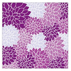 Floral Wallpaper Flowers Dahlia Large Satin Scarf (square) by Nexatart