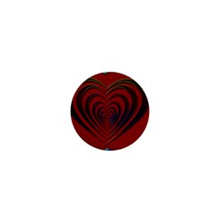 Red Heart Colorful Love Shape 1  Mini Magnets by Nexatart