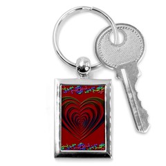 Red Heart Colorful Love Shape Key Chains (rectangle) 