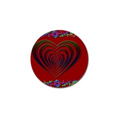 Red Heart Colorful Love Shape Golf Ball Marker (10 Pack)