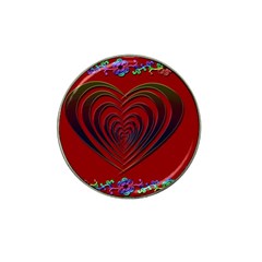 Red Heart Colorful Love Shape Hat Clip Ball Marker (10 Pack) by Nexatart