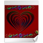 Red Heart Colorful Love Shape Canvas 11  x 14   10.95 x13.48  Canvas - 1