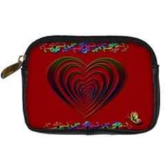 Red Heart Colorful Love Shape Digital Camera Cases by Nexatart