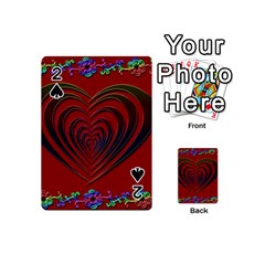 Red Heart Colorful Love Shape Playing Cards 54 (mini)  by Nexatart