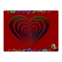 Red Heart Colorful Love Shape Double Sided Flano Blanket (mini)  by Nexatart