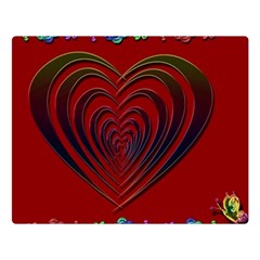 Red Heart Colorful Love Shape Double Sided Flano Blanket (large)  by Nexatart