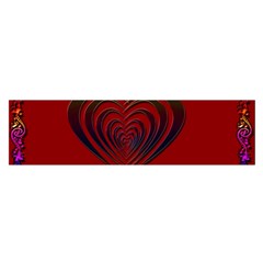 Red Heart Colorful Love Shape Satin Scarf (oblong) by Nexatart