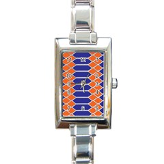 Pattern Design Modern Backdrop Rectangle Italian Charm Watch by Nexatart