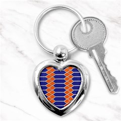 Pattern Design Modern Backdrop Key Chains (heart)  by Nexatart