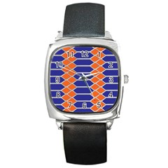 Pattern Design Modern Backdrop Square Metal Watch by Nexatart