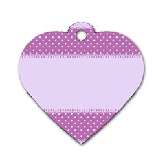 Purple Modern Dog Tag Heart (one Side) by Nexatart