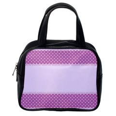 Purple Modern Classic Handbags (one Side) by Nexatart