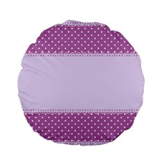 Purple Modern Standard 15  Premium Flano Round Cushions by Nexatart