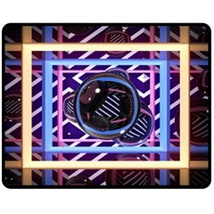 Abstract Sphere Room 3d Design Double Sided Fleece Blanket (medium)  by Nexatart