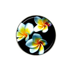 Flowers Black White Bunch Floral Hat Clip Ball Marker (4 Pack) by Nexatart